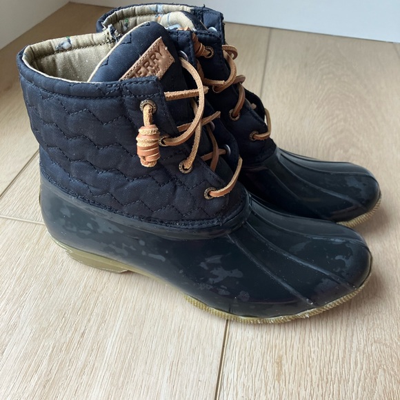Sperry Black Quilted Duck Boots - Picture 3 of 6